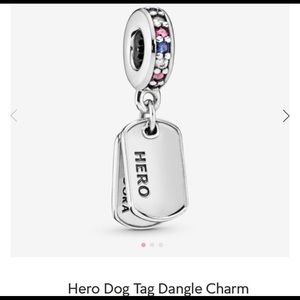 Pandora Hero Dog Tag Charm